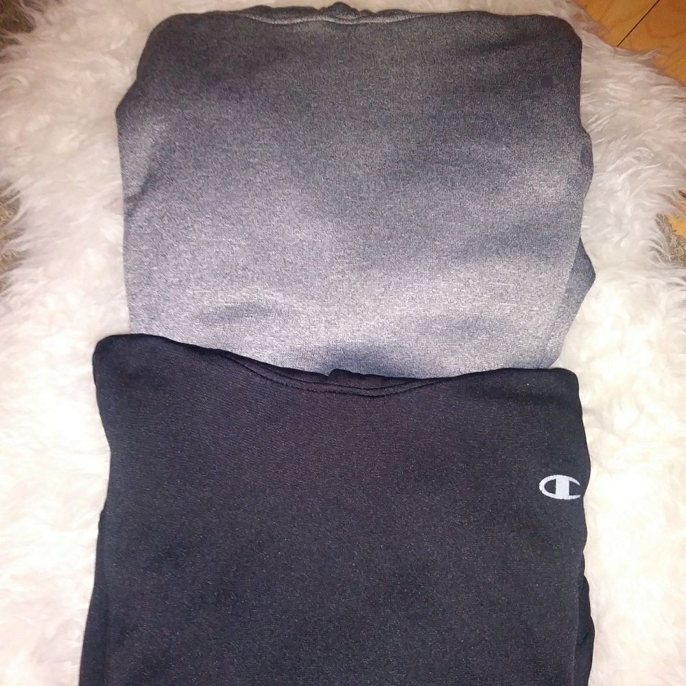 Lot of 2 BOYS XL CHAMPION HOODIES GRAY BLACK
